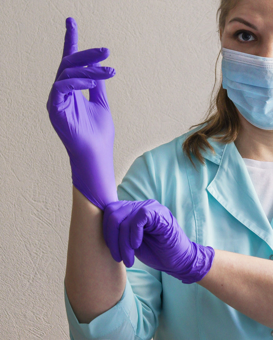 Intco Medical Purple Powder Free 4 mil Exam Gloves NGPF203 (200/bx)(10bx/cs)(70cs/Pallet) (Copy)